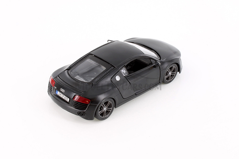 Audi R8 Hard Top, Matte Black - Showcasts 37281 - 1/24 Scale Diecast Model Toy Car