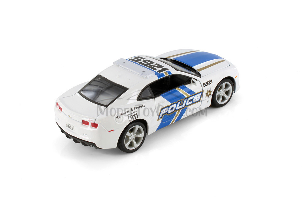 2010 Chevy Camaro SS RS Police, White - Showcasts 37208 - 1/24 Scale Diecast Model Toy Car