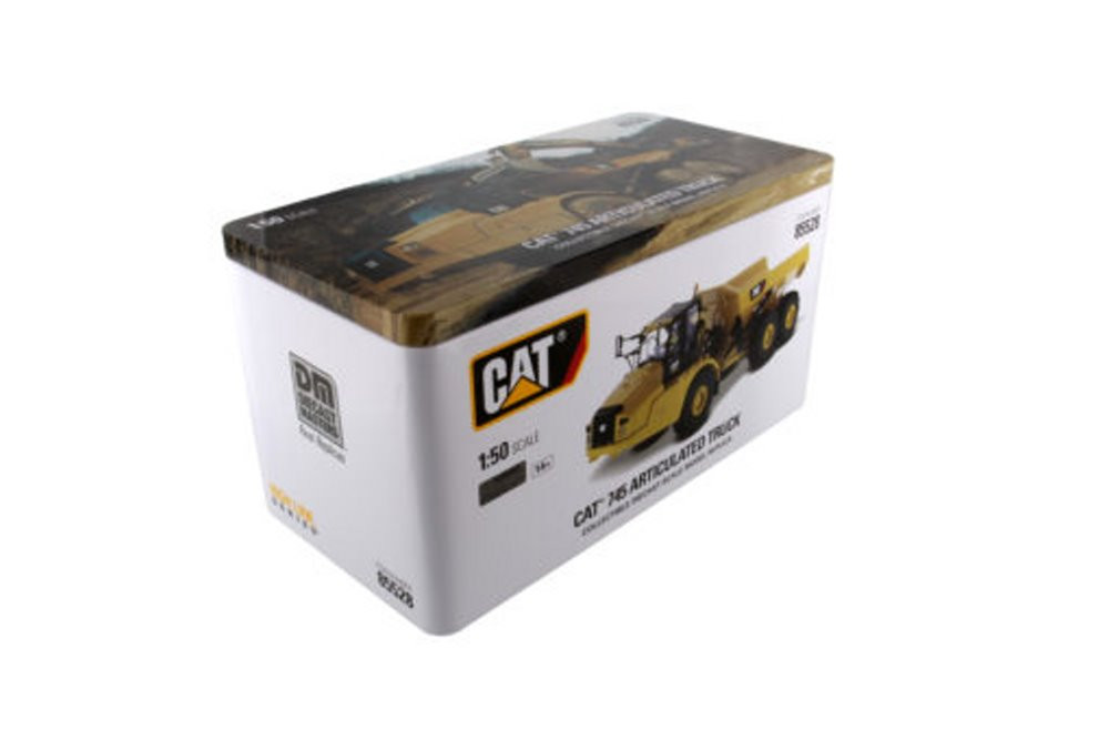 Caterpillar 745 Articulated Hauler Dump Truck with Removable Operator, Yellow - Diecast Masters 85528 - 1/50 scale Diecast Vehicle Replica