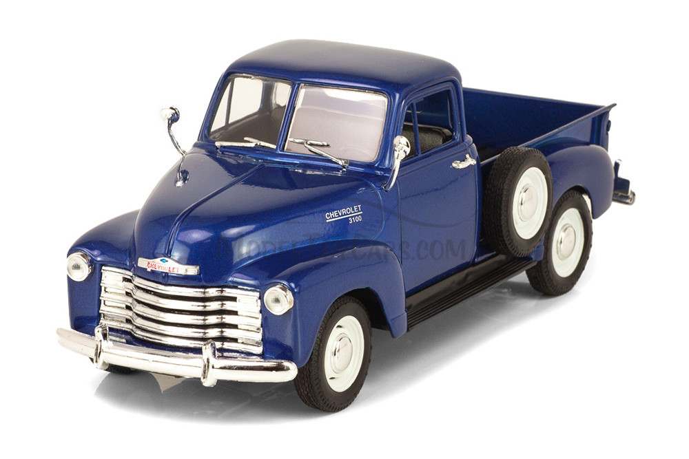 1953 Chevy 3100 Pickup Truck, Blue - Welly 22087 - 1/24