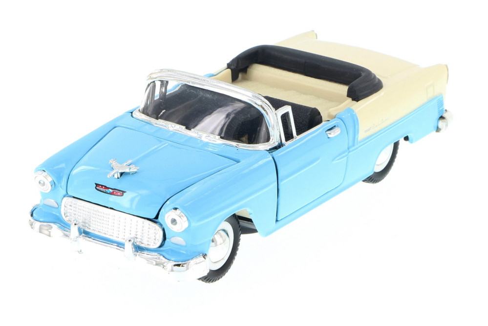 1955 Chevy Bel-Air Convertible, Blue - Sunnyside 5720D - 1/34 Scale Diecast Model Toy Car