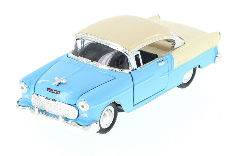 1955 Chevy Bel-Air Hard Top, Blue - Sunnyside 5720D - 1/34 Scale Diecast Model Toy Car