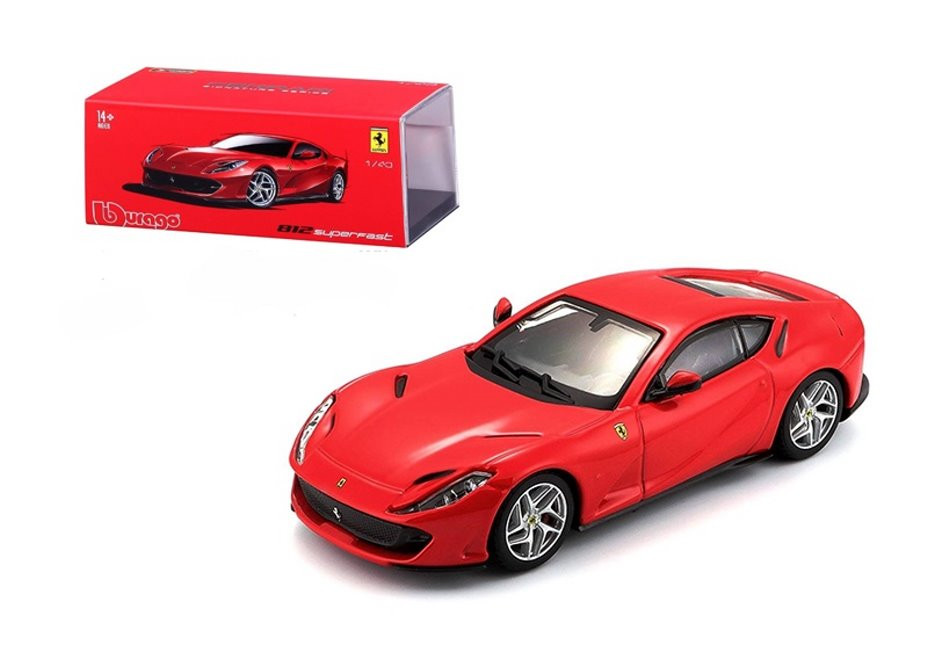 Ferrari 812 Superfast, Red - Bburago 18-36908RD - 1/43 scale Diecast Model Toy Car