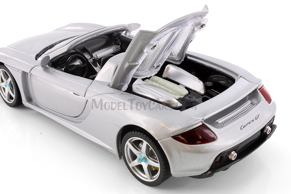 Porsche Carrera GT, Silver - Showcasts 68242/43 - 1/24 Scale Diecast Model Toy Car (1 Car, No Box)