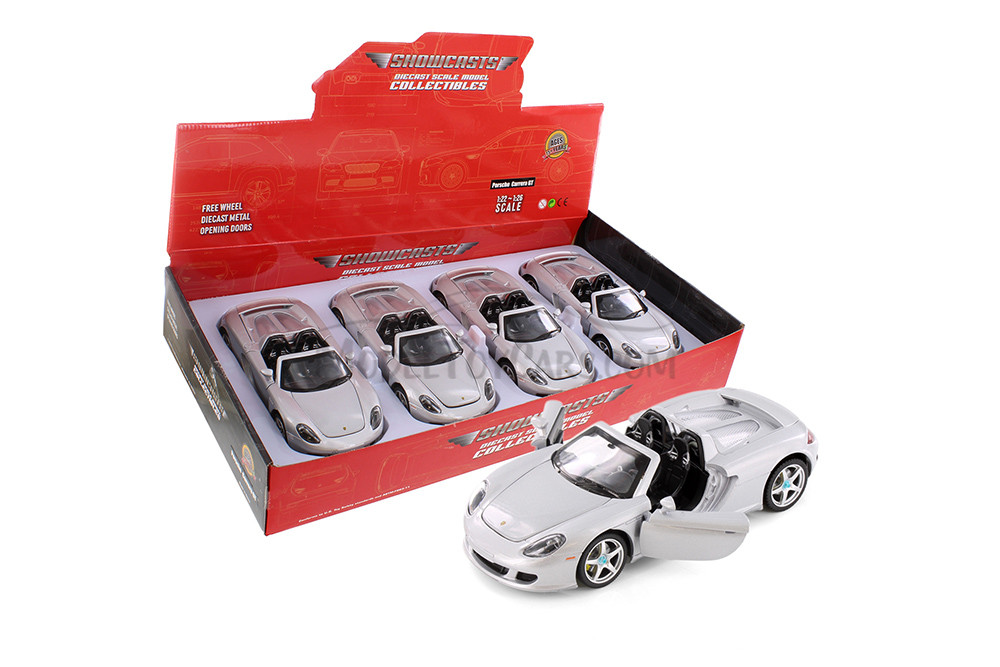 Porsche Carrera GT, Silver - Showcasts 68242/43 - 1/24 Scale Diecast Model Toy Car (1 Car, No Box)