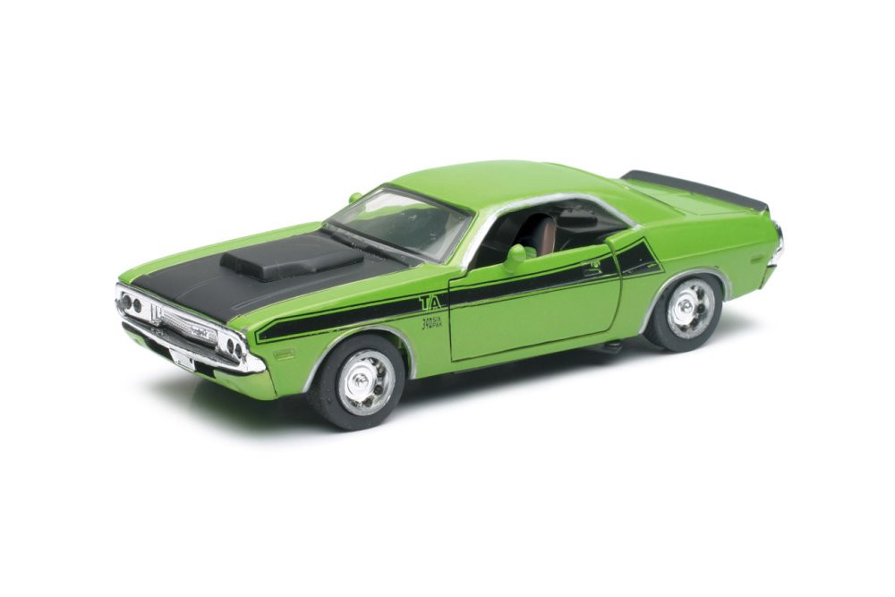 1970 Dodge Challenger T/A, Green - New Ray 50533C - 1/32 scale Diecast Model Toy Car