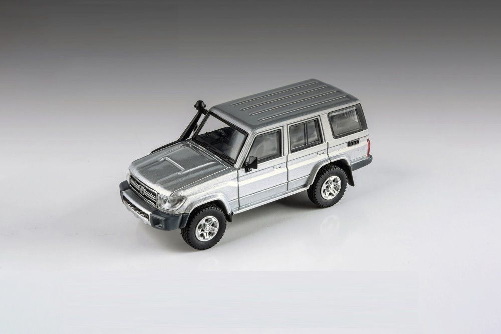 Toyota Land Cruiser LC76, Silver Pearl - Paragon PA55312SV - 1/64 scale Diecast Model Toy Car