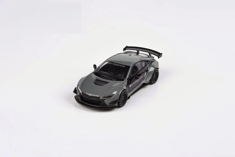 Liberty Walk BMW i8, Black /Gray - Paragon PA55146GY - 1/64 scale Diecast Model Toy Car