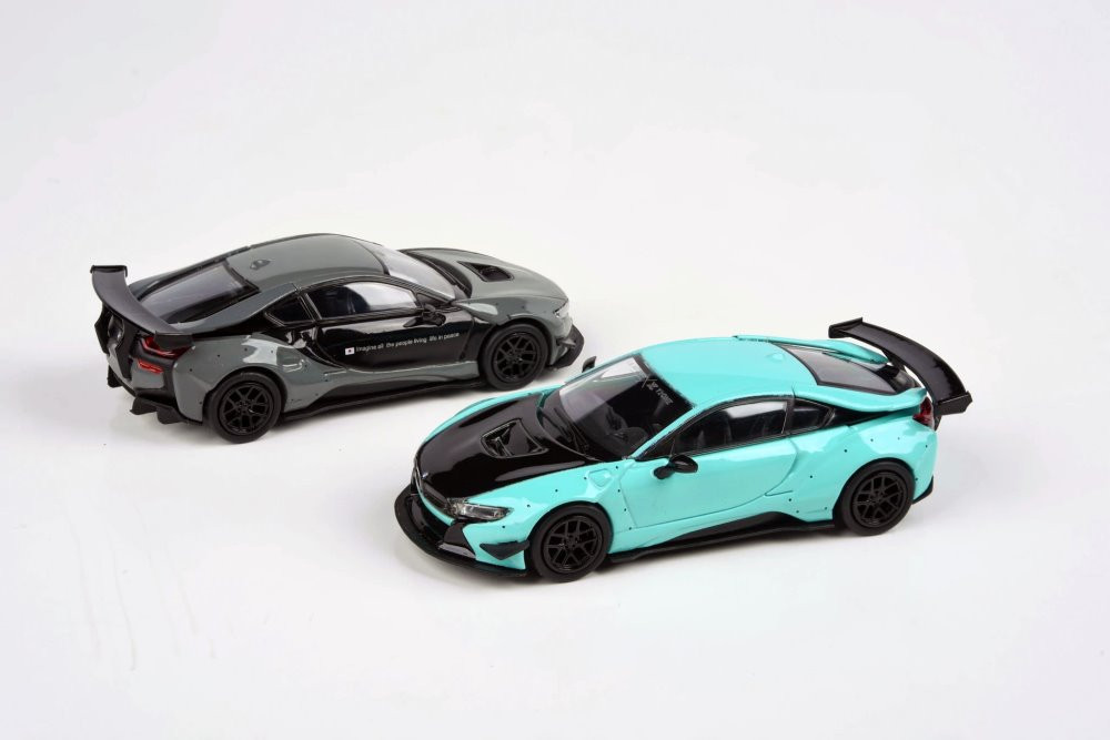 Liberty Walk BMW i8, Black /Gray - Paragon PA55146GY - 1/64