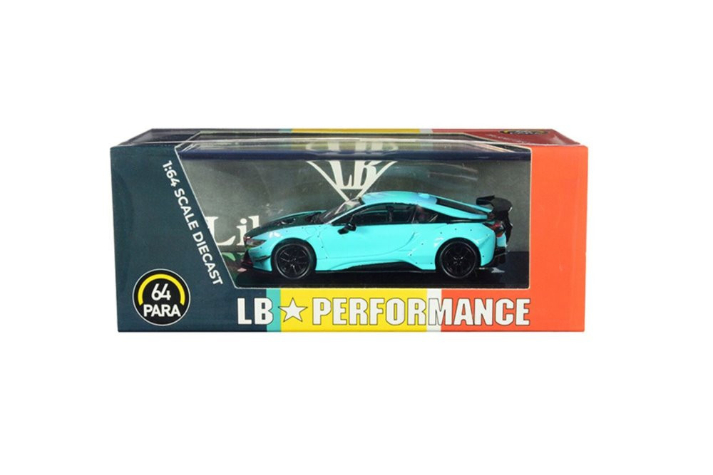 Liberty Walk BMW i8, Peppermint Green /Black - Paragon PA55143GN - 1/64 scale Diecast Model Toy Car