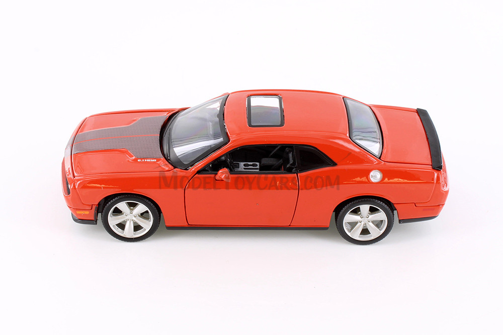 2008 Dodge Challenger SRT 8, Orange - Showcasts 37280 - 1/24 Scale Set of 4 Diecast Model Toy Cars