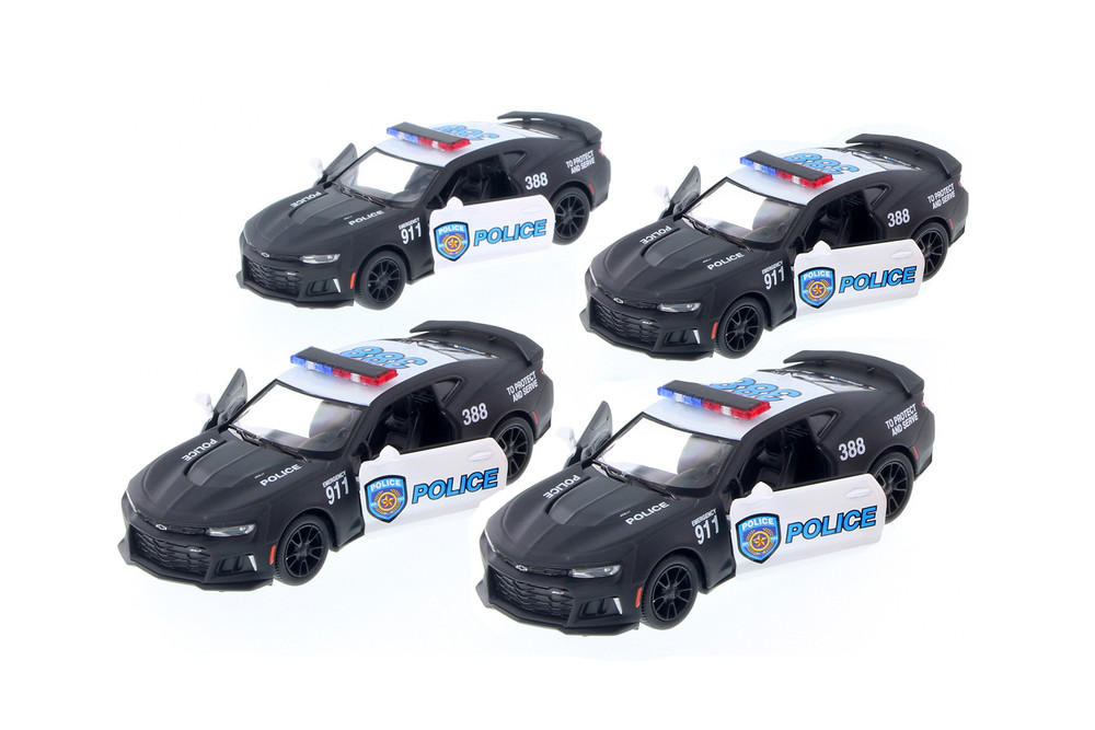 2017 Chevy Camaro ZL1 Police, Black - Kinsmart 5399DPR/P - 1/38 Scale Set of 12 Diecast Model Cars
