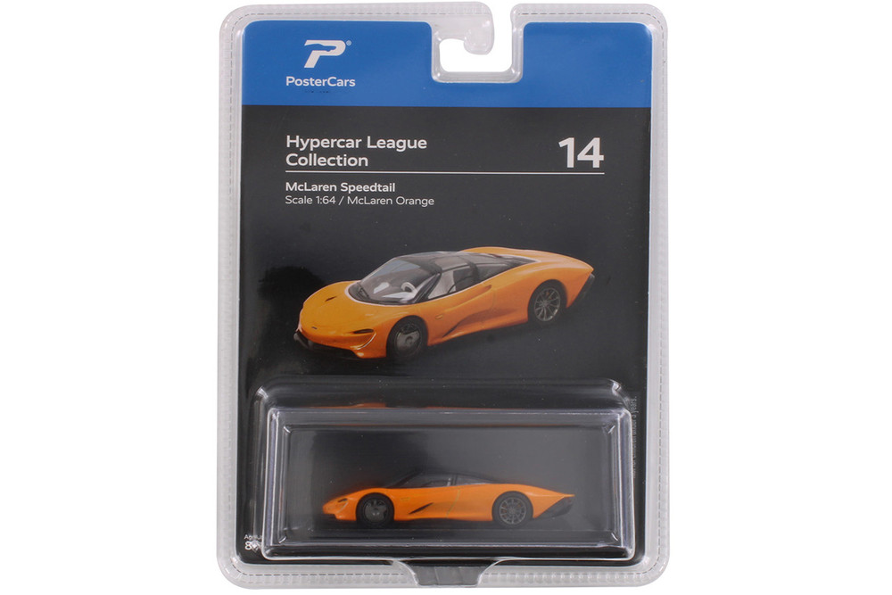 McLaren Speedtail, McLaren Orange - Kinsmart H14B - 1/64 Scale Diecast Model Toy Car