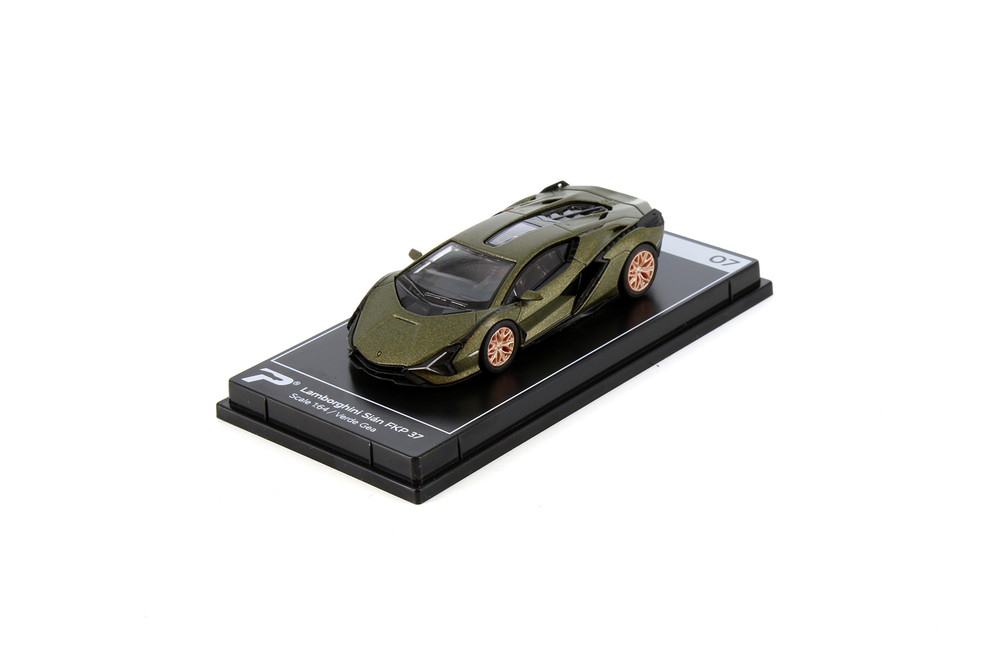Lamborghini Sian FKP 37, Verde Gea Green - Kinsmart H07B - 1/64 Scale Diecast Model Toy Car