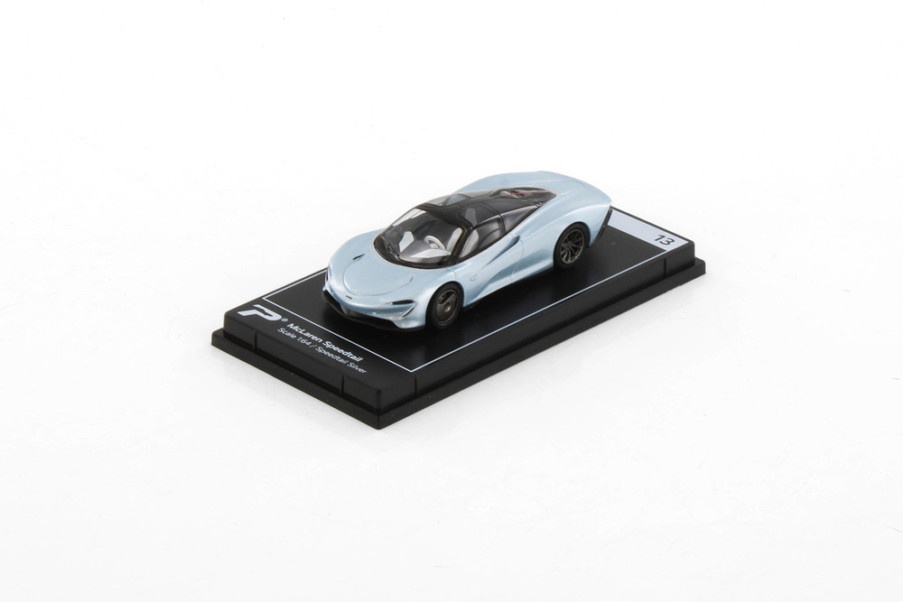 McLaren Speedtail, Speedtail Silver - Kinsmart H13B - 1/64 Scale Diecast Model Toy Car