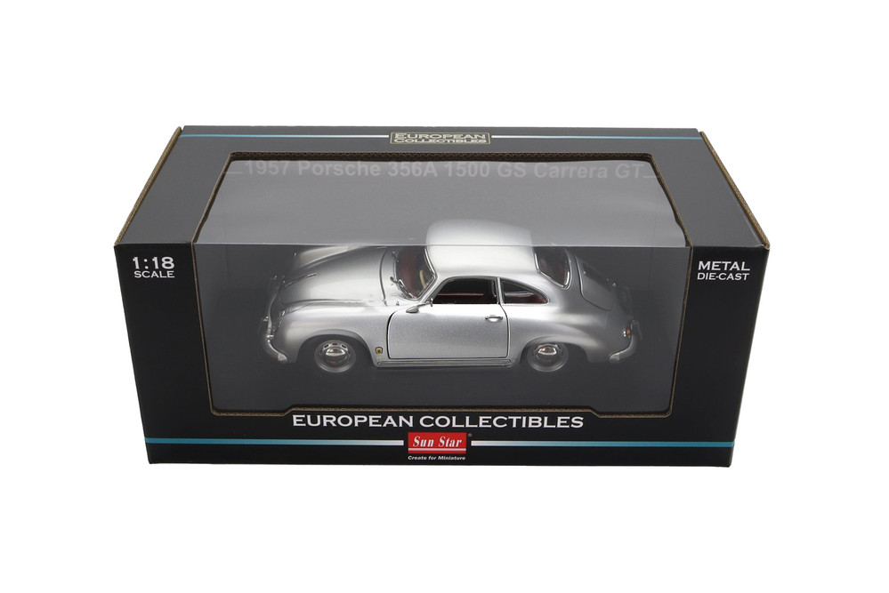 1957 Porsche 365A 1500 GS Carrera GT Coupe, Silver - Sun Star SS1351 - 1/18 Scale Diecast Model Car