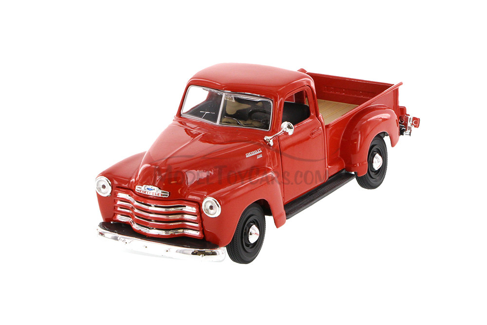 1950 Chevy 3100 Pickup Truck, Red & Black, Showcasts 37952 - 1/24 Scale Set of 4 Diecast Model Cars