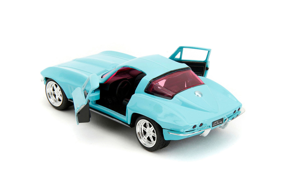 1966 Chevy Corvette Hardtop, Light Blue - Jada Toys 34852 - 1/32 Scale Diecast Model Toy Car