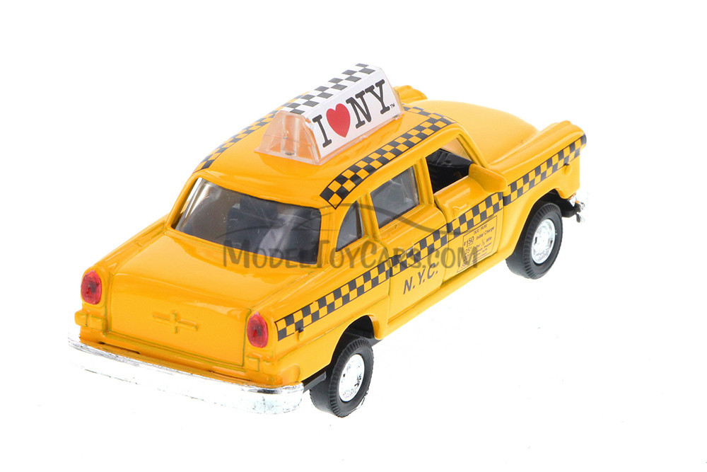 I Love New York Taxi, Yellow - Showcasts 9589W-ILNY - 4.5" Scale Diecast Model Toy Car