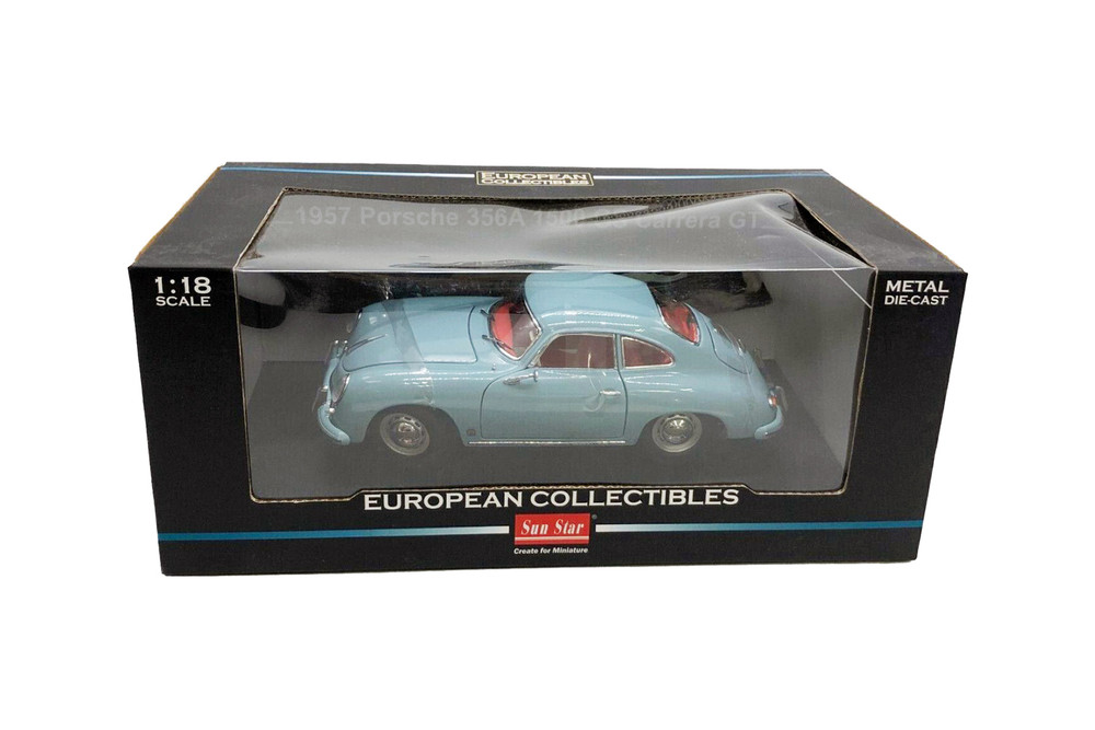 1957 Porsche 365A 1500 GS Carrera GT Coupe, Aquamarine Blue, Sun Star SS1342 - 1/18 Scale Model Car