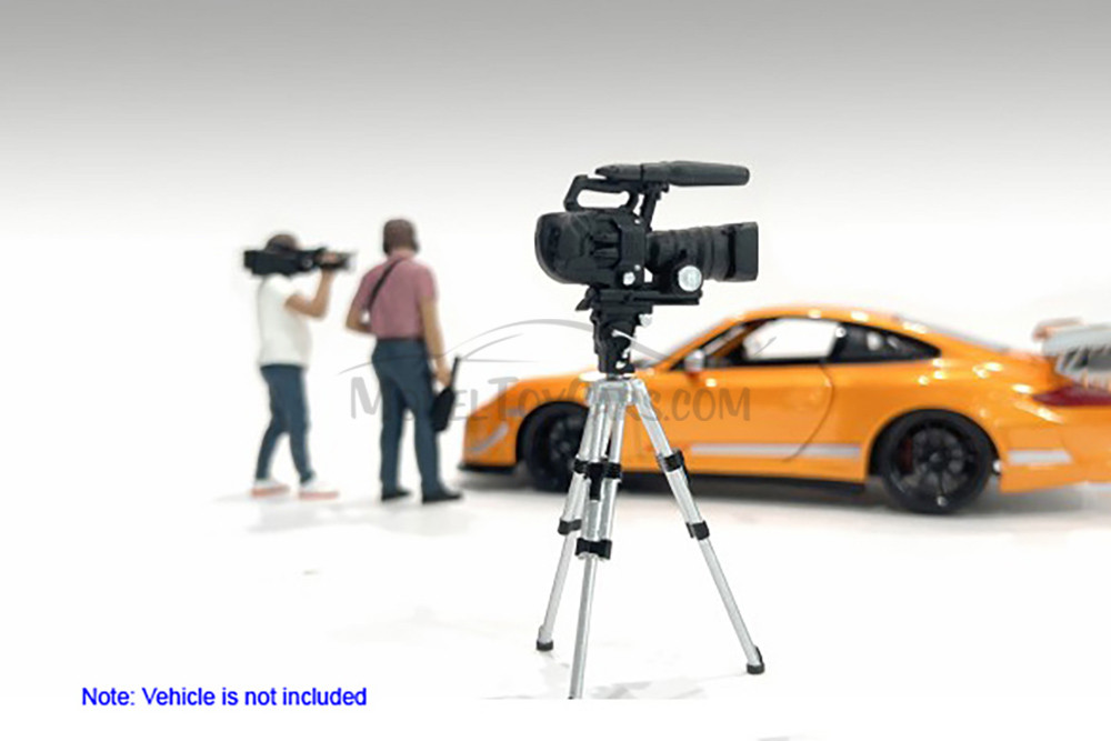 On Air Figure 5, Camera Guy w/Accessory, Blue /Green - Showcasts AD-18405 - 1/18 Scale Diorama Figurine