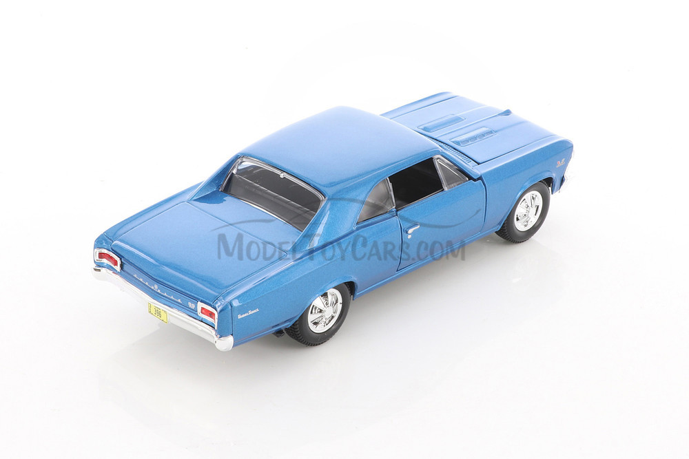 1966 Chevy Chevelle SS 396 Hardtop, Blue - Showcasts 38960BU - 1/24 Scale Diecast Model Toy Car