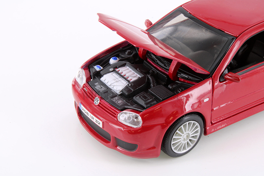 2004 Volkswagen Golf R32 Hardtop, Red & Black - Showcasts 37290 - 1/24 Scale Set of 4 Diecast Cars