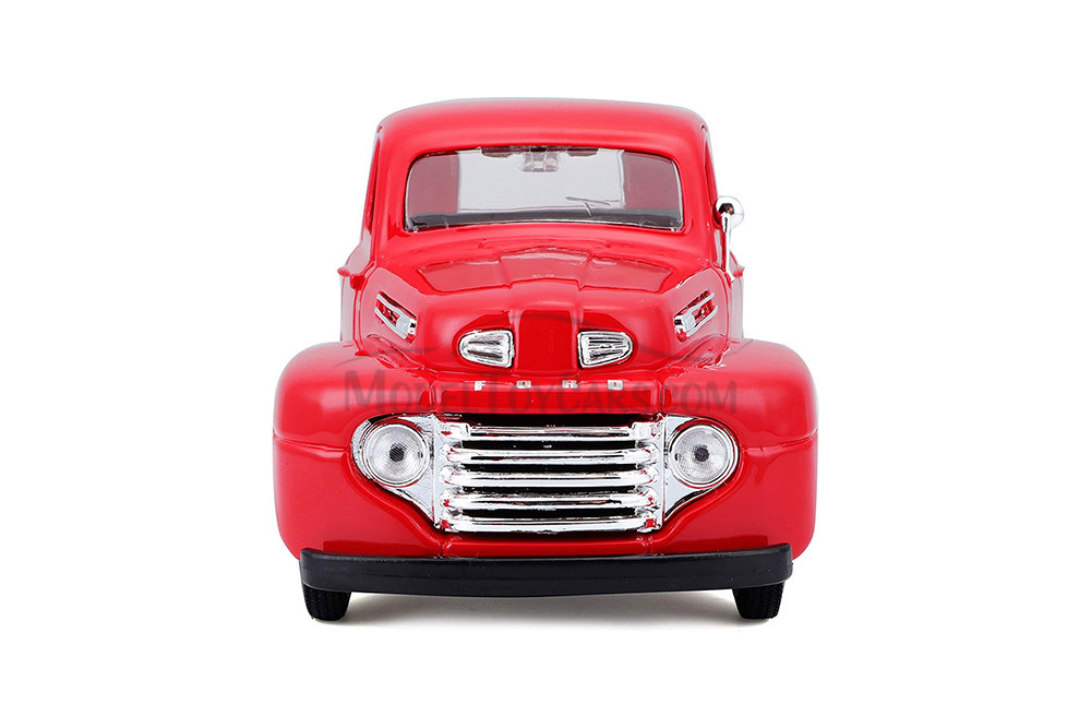 1948 Ford F-1 Pickup Truck, Blue & Red - Showcasts 37935 - 1/24 Scale Set of 4 Diecast Model Cars