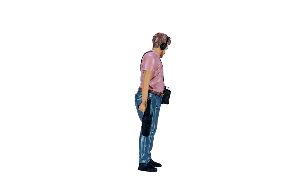 On Air Figure 4, Sound Guy, Pink /Blue - Showcasts AD-18404 - 1/18 Scale Figurine