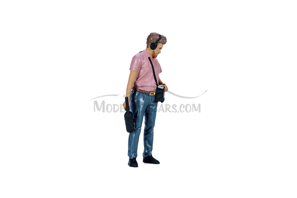 On Air Figure 4, Sound Guy, Pink /Blue - Showcasts AD-18404 - 1/18 Scale Diorama Figurine