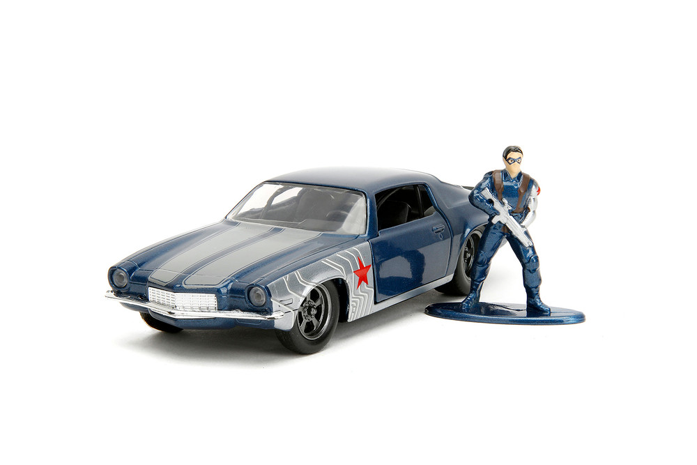 1973 Chevy Camaro w/Winter Soldier Figure, Marvel Avengers - Jada Toys 33073 - 1/32 Scale Model Car