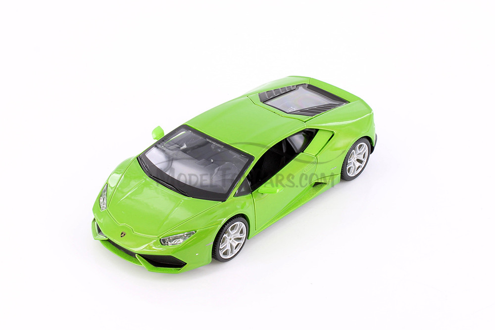 Lamborghini Huracan Coupe, Green & Yellow - Showcasts 37509 - 1/24 Scale Set of 4 Diecast Cars