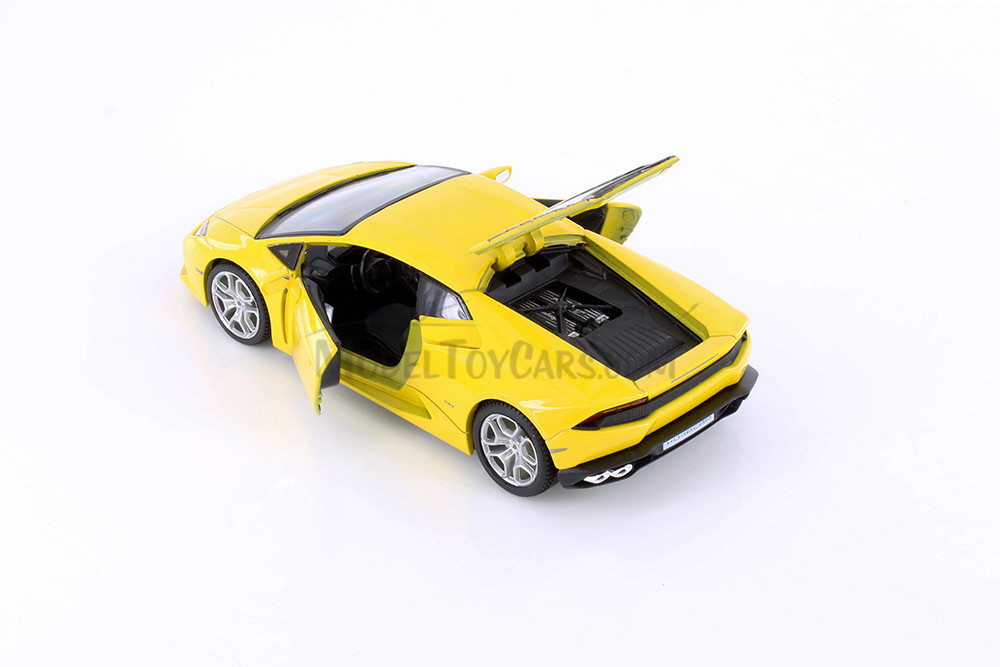 Lamborghini Huracan Coupe, Green & Yellow - Showcasts 37509 - 1/24 Scale Set of 4 Diecast Cars