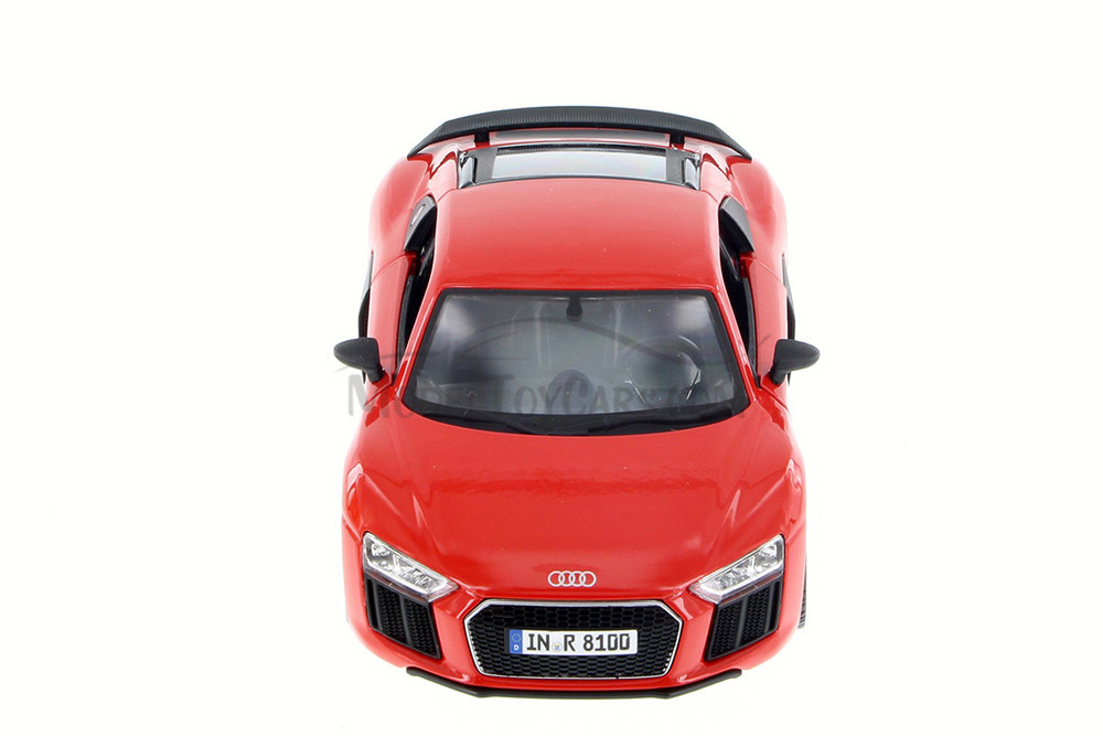Audi R8 Plus Hard Top, Gray & Red - Showcasts 37513 - 1/24 Scale Set of 4 Diecast Model Toy Cars