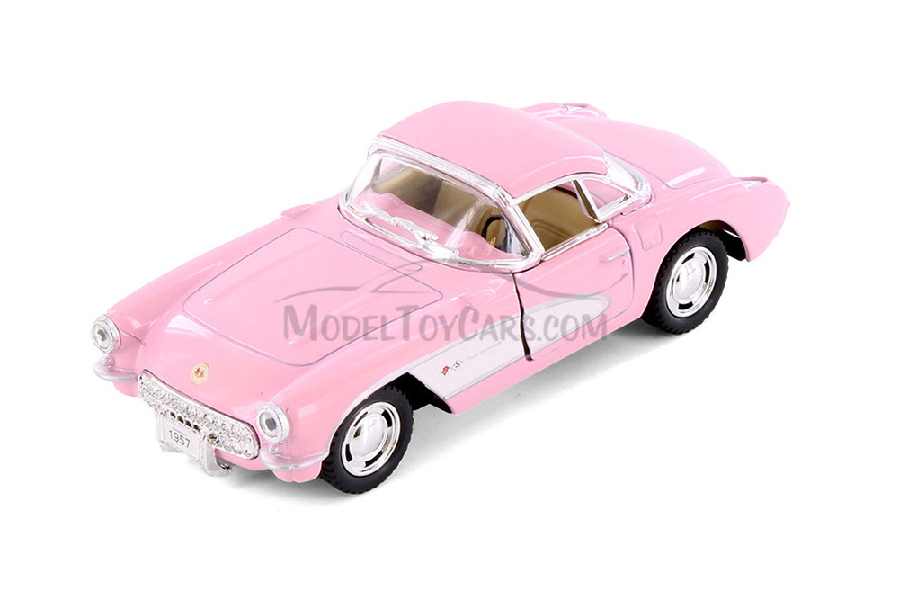 1957 Chevy® Corvette® Hard Top, Pink - Kinsmart 5316DPK - 1/34