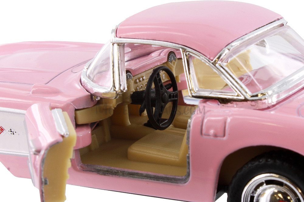 1957 Chevy® Corvette® Hard Top, Pink - Kinsmart 5316DPK - 1/34