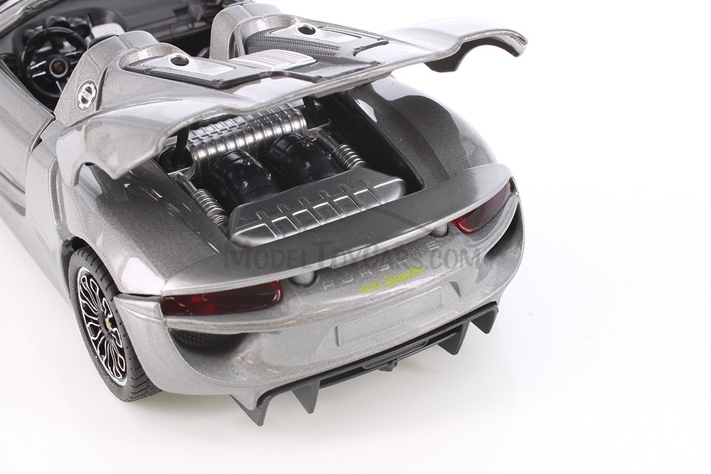 Porsche 918 Spyder, Gray & Blue - Showcasts 68243D - 1/24 Scale Set of 4 Diecast Model Toy Cars