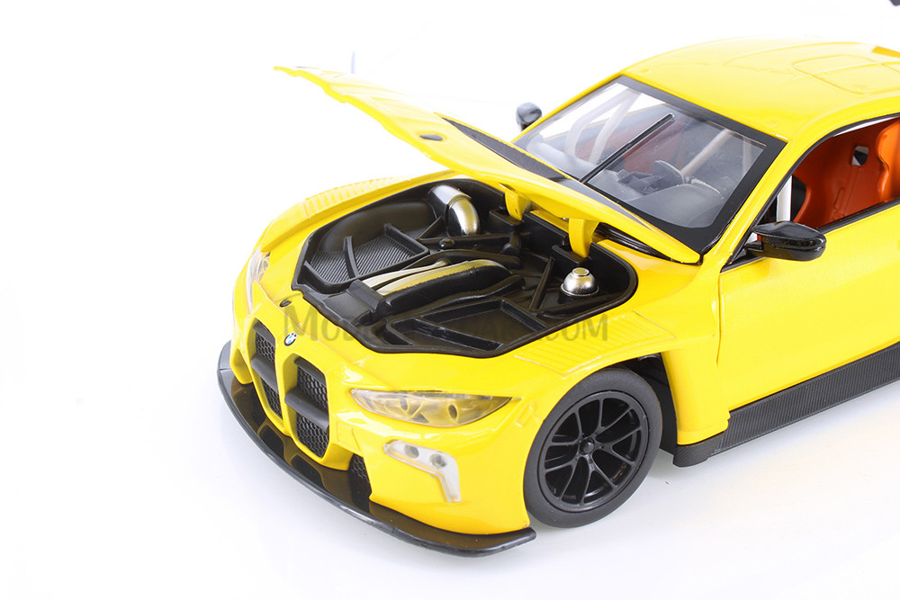 BMW M4 GT3, Yellow - Showcasts 68277YL - 1/24 Scale Diecast Model Toy Car