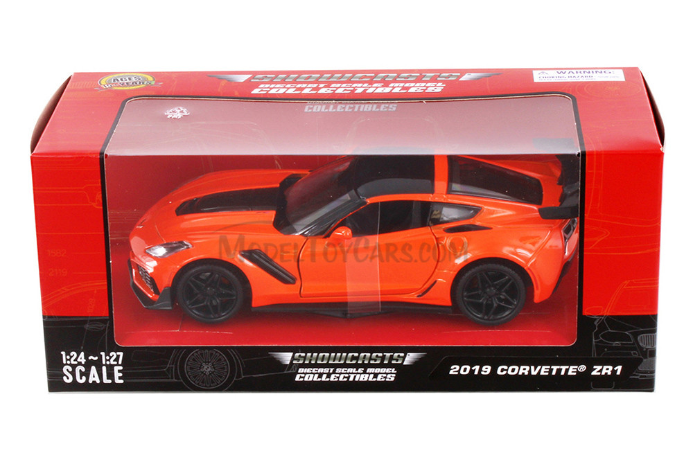 2019 Chevy Corvette ZR1 Hardtop, Orange - Showcasts 71356OR - 1/24 Scale Diecast Model Toy Car