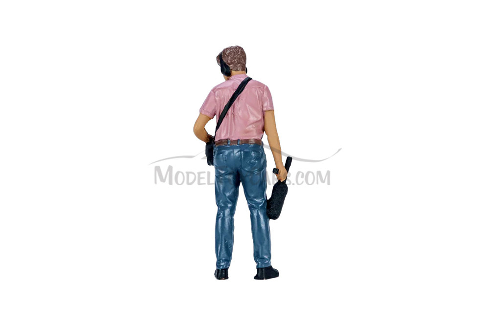 On Air Figure 4, Sound Guy, Pink /Blue - Showcasts AD-24404 - 1/24 Scale Diorama Figurine
