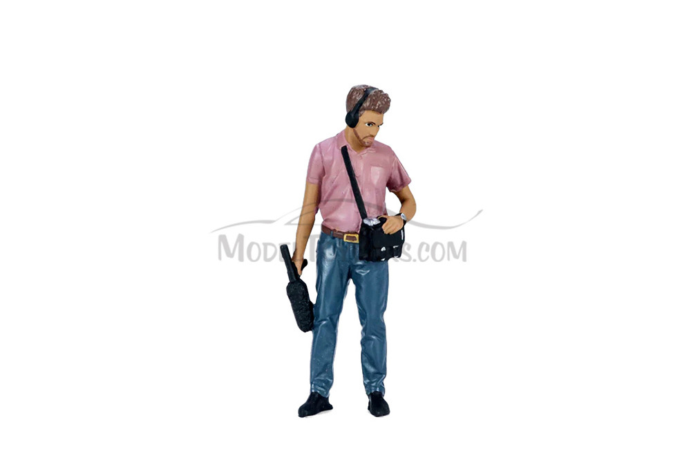 On Air Figure 4, Sound Guy, Pink /Blue - Showcasts AD-24404 - 1/24 Scale Diorama Figurine