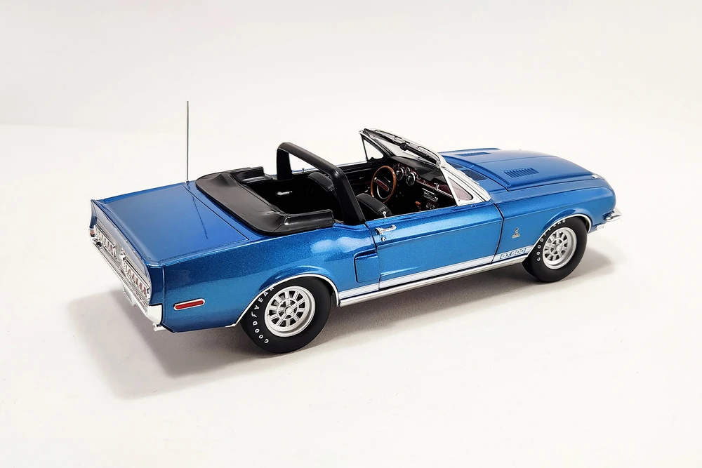 1968 Shelby GT500 Convertible, Acapulco Blue - Acme A1801848 - 1/18 Scale Diecast Model Toy Car