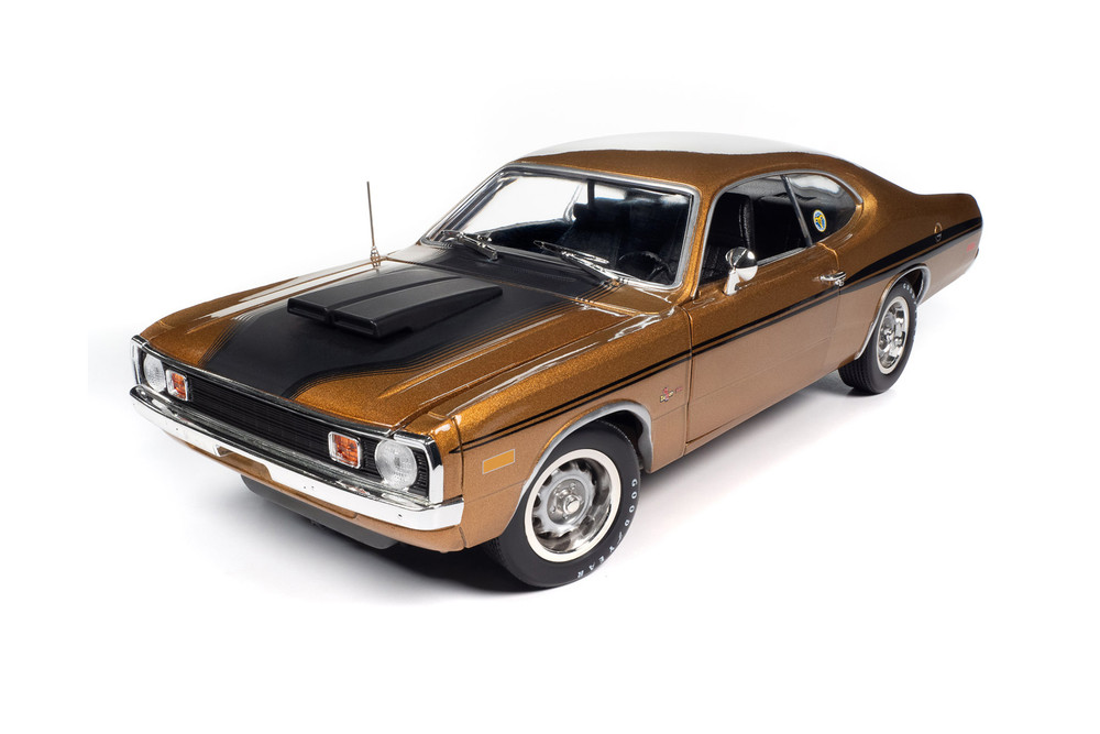 1972 Dodge Demon GSS Supercharged Mr. Norms, Gold/Black - Auto World AMM1294 - 1/18 Scale Model Car