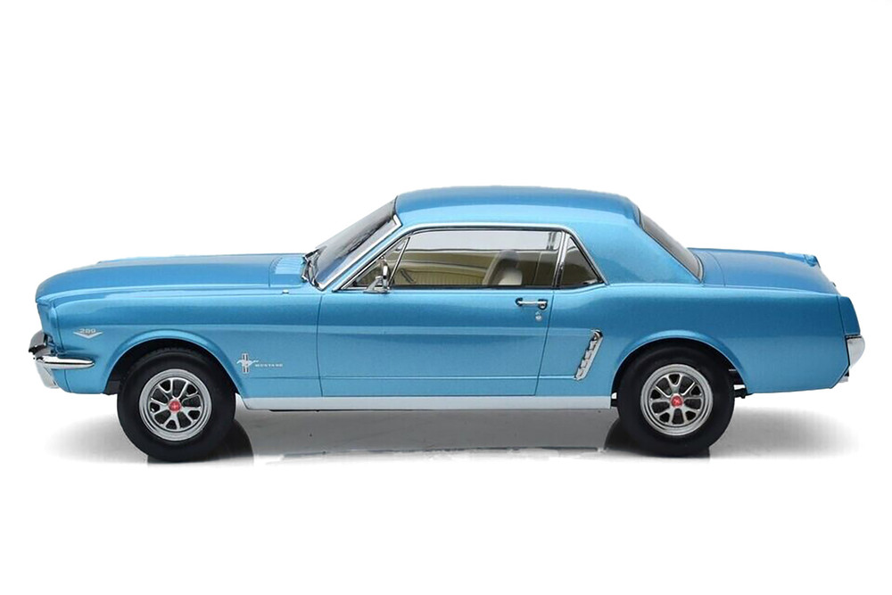 1965 Ford Mustang Hardtop Coupe, Turquoise Metallic - Norev 182800 - 1/18 Scale Diecast Model Car