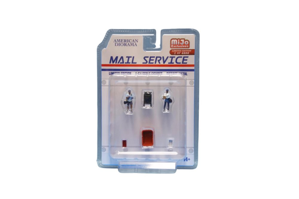 Mail Service Figure Set, Multi - American Diorama 76491MJ - 1/64 scale Figurine - Diorama Accessory