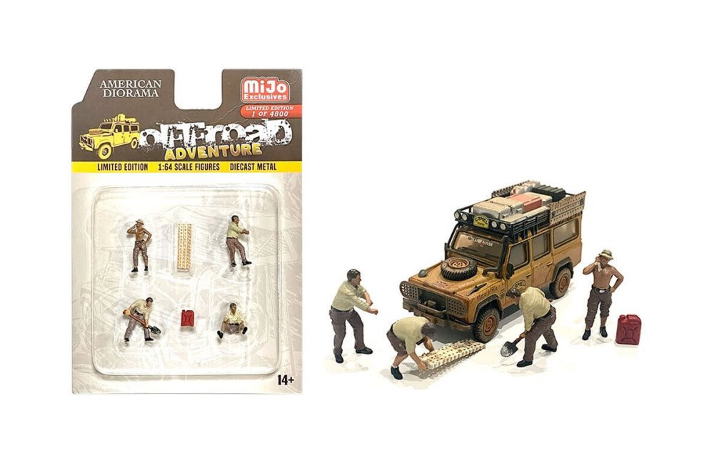 Off Road Adventure Figure Set, Multi - American Diorama 76492MJ - 1/64 scale - Diorama Accessory