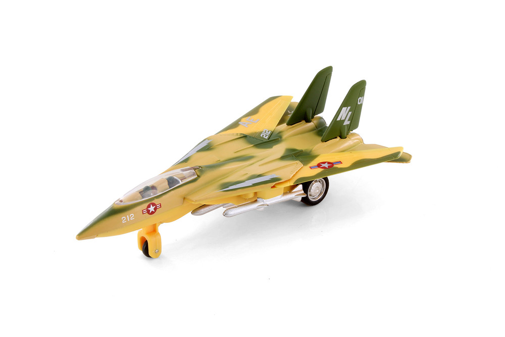 X Force Commander F-4 Tomcat Jet, Camo Green w/Yellow - Showcasts 51305 - 7 Inch Scale Plane