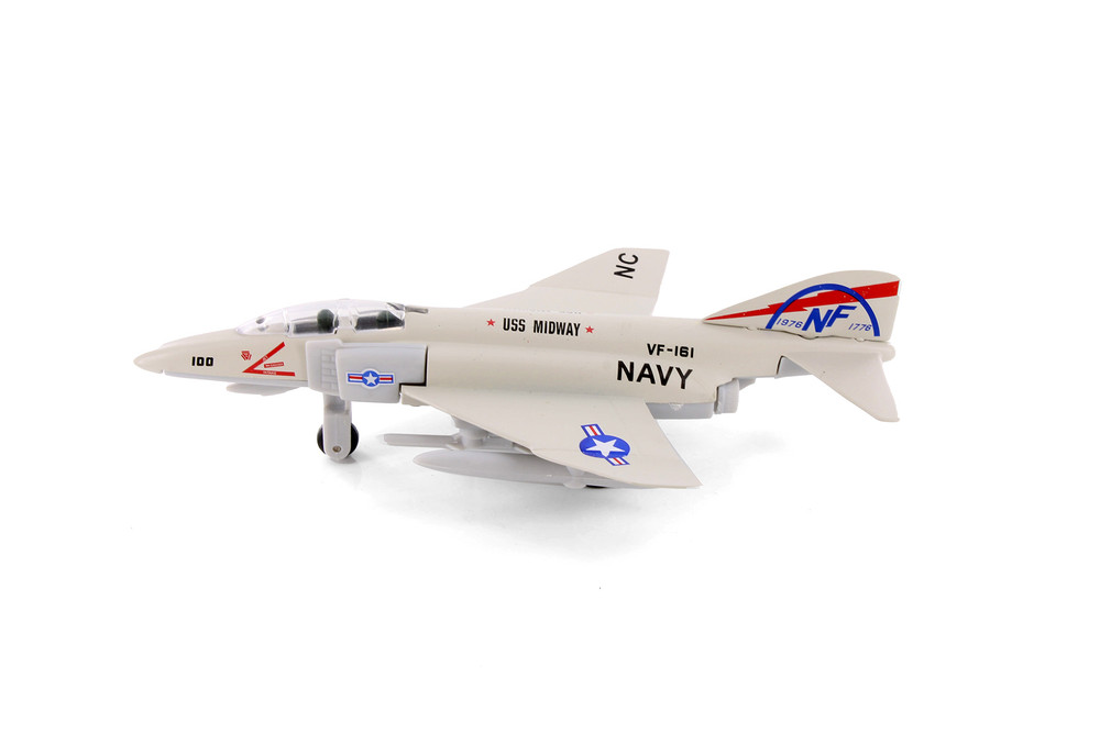 X Force Commander F-4 Phantom USS Midway Jet, Cream/Ivory - Showcasts 51310 - 7 Inch Scale Plane