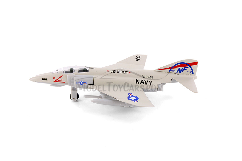 X Force Commander F-4 Phantom USS Midway Jet, Cream/Ivory - Showcasts 51310 - 7 Inch Scale Plane