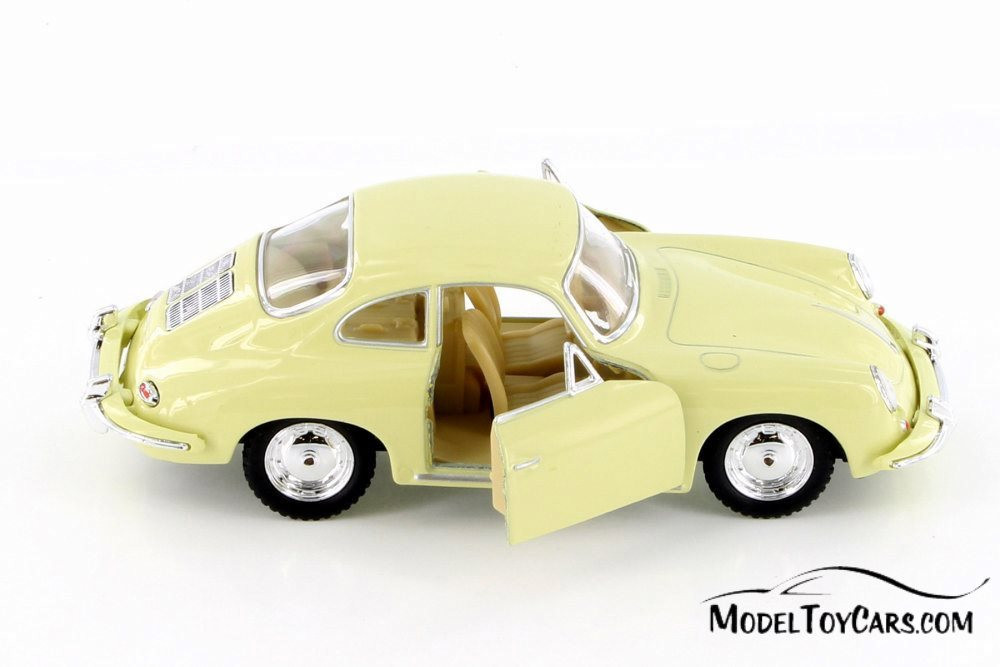 Porsche 356 B Carrera 2 Hard Top, Cream - Kinsmart 5398D - 1/32 scale Diecast Model Toy Car